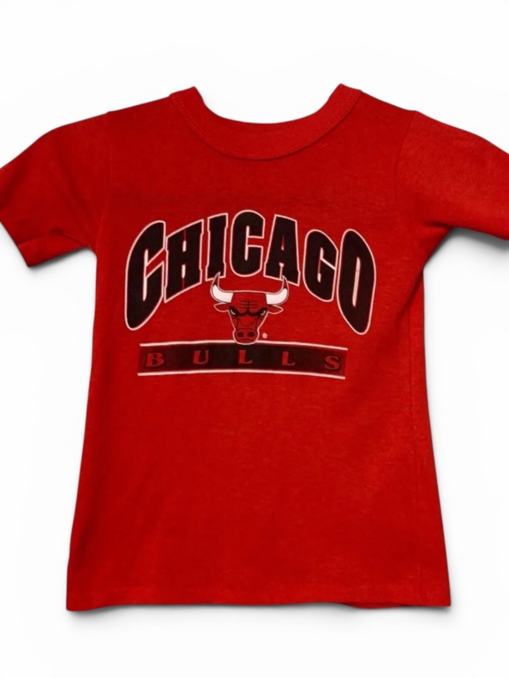 Vintage 90s Chicago Bulls Single Stitch Graphic Tee Red Youth Small NBA